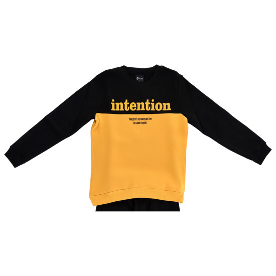 Target Παιδικές φόρμες σετ Crewneck & Cuffed Pants Fleece "Intention"